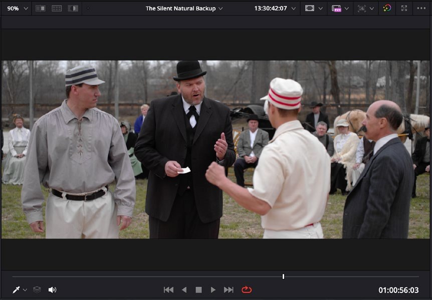 A muted period film frame for visual analysis